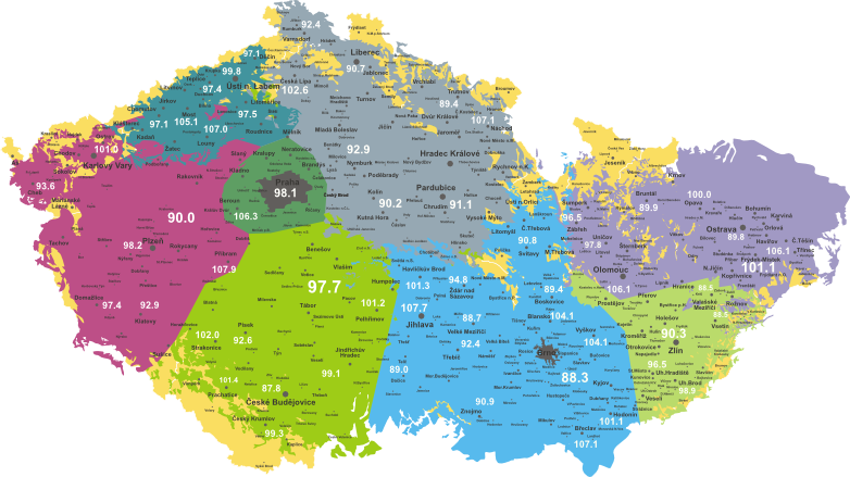 Mapa pokrytí